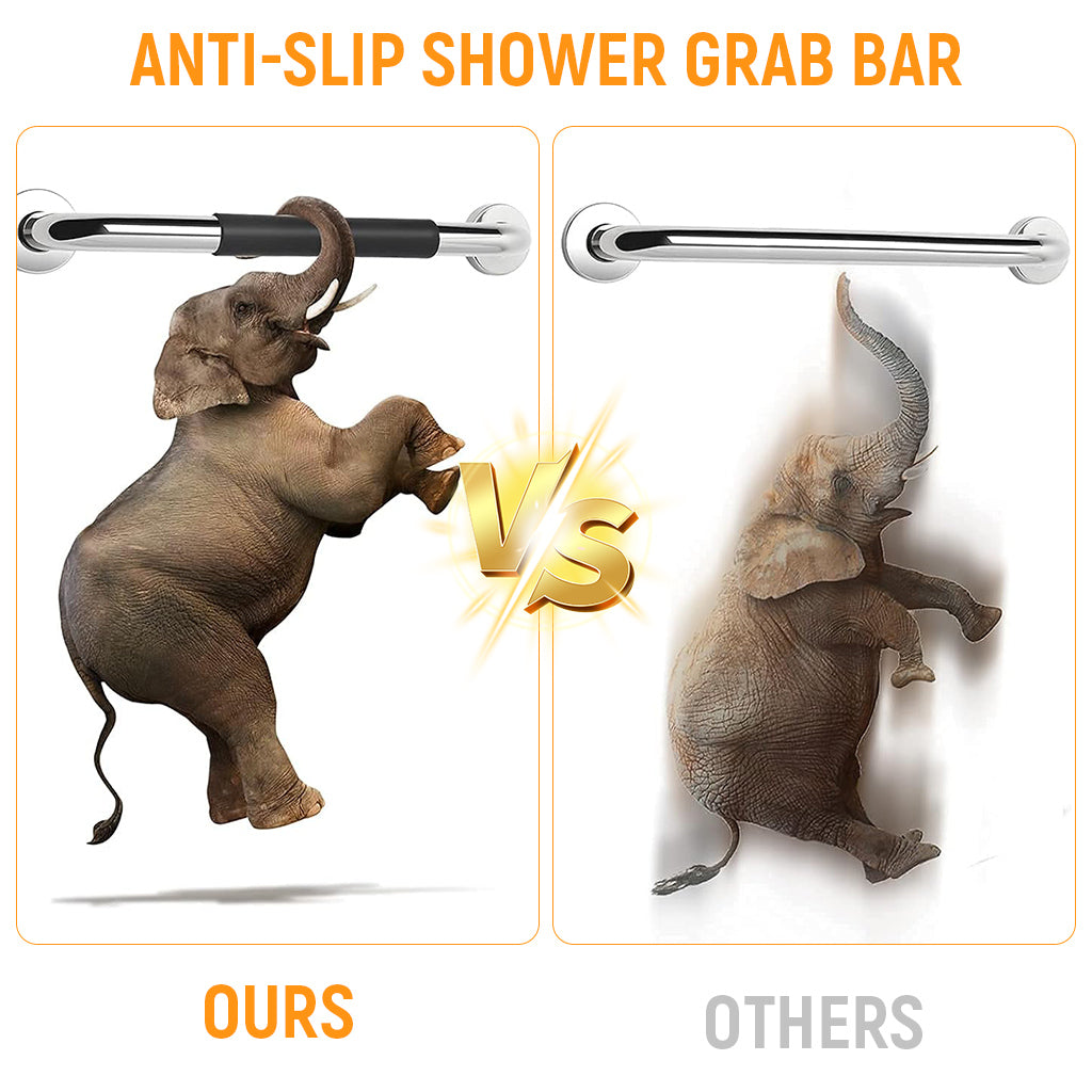 HANNEA® Grab Bar for Bathroom, 15.57 inches Bathroom Hand Rail Grab Bar Anti-slip Stainless Steel Wall Mount Screw Fixing Safety Handrail for Bathroom, Toilet, with Screw Pack & Drywall Anchors HANNEA® Grab Bar for Bathroom, 15.57 inches Bathroom Hand Rail Grab Bar Anti-slip Stainless Steel Wall Mount Screw Fixing Safety Handrail for Bathroom, Toilet, with Screw Pack & Drywall Anchors
